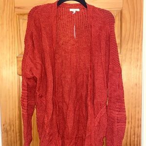 Burnt orange cardigan sweater